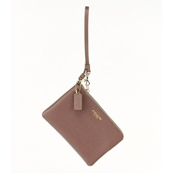 NEW Coach Saffiano Leather L-Zip Card Phone Wristlet Light Slit - Picture 3 of 10